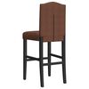 vidaXL Bar Chair Brown and Black Solid rubber wood, fabric (100% polyester)