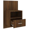 vidaXL Wall-mounted Bedside Cabinet Brown oak Engineered wood