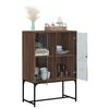 vidaXL Side Cabinet Brown Oak Engineered Wood 27.2x14.6x39.4 in