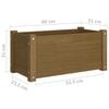 vidaXL Garden Planter Honey brown Solid pinewood 23.6 in Durable