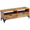 vidaXL TV Stand Natural Mango Mango wood and steel 47.2 in TV Stand