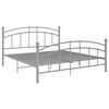 vidaXL Bed Frame Gray Powder-coated metal Double Durable Bed Frame