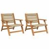 vidaXL Garden Furniture 2 pcs Beige 67 x 76 x 73 cm Solid Acacia Wood
