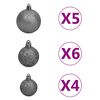vidaXL Artificial Pre-lit Christmas Tree with Ball Set 47.2" 230 Branches