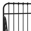 vidaXL Extendable Bed Frame Black Powder-coated metal Twin Extendable