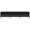 vidaXL TV Cabinet Black Cold-rolled Steel 79.5 x 15.4 x 17.1 in