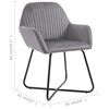 vidaXL Dining Chair Set of 2 Gray Velvet Medium Ergonomic