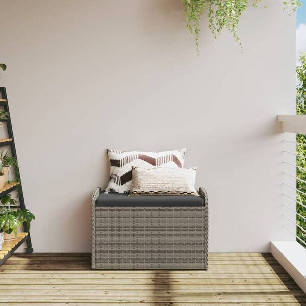 vidaXL Storage Bench Grey, Cream White