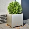 vidaXL Garden Planter Stainless Steel 19.7 in x 19.7 in x 19.7 in Durable