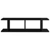 vidaXL Wall Shelf Set of 2 High gloss black Engineered wood