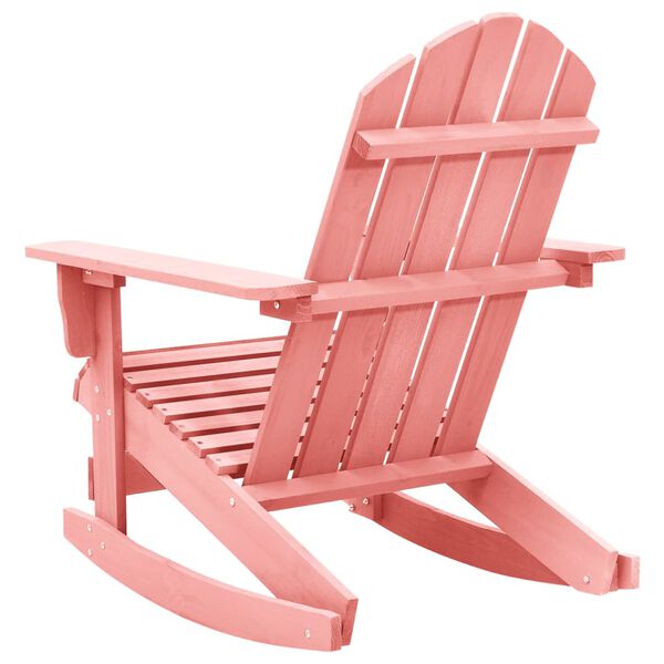 vidaXL Garden Rocking Chair Pink Solid fir wood Standard