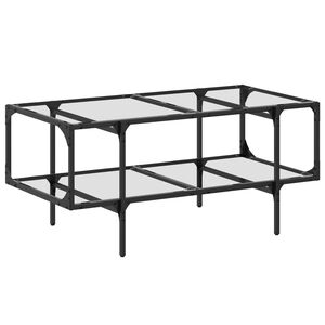vidaXL Coffee Table Transparent, Silver