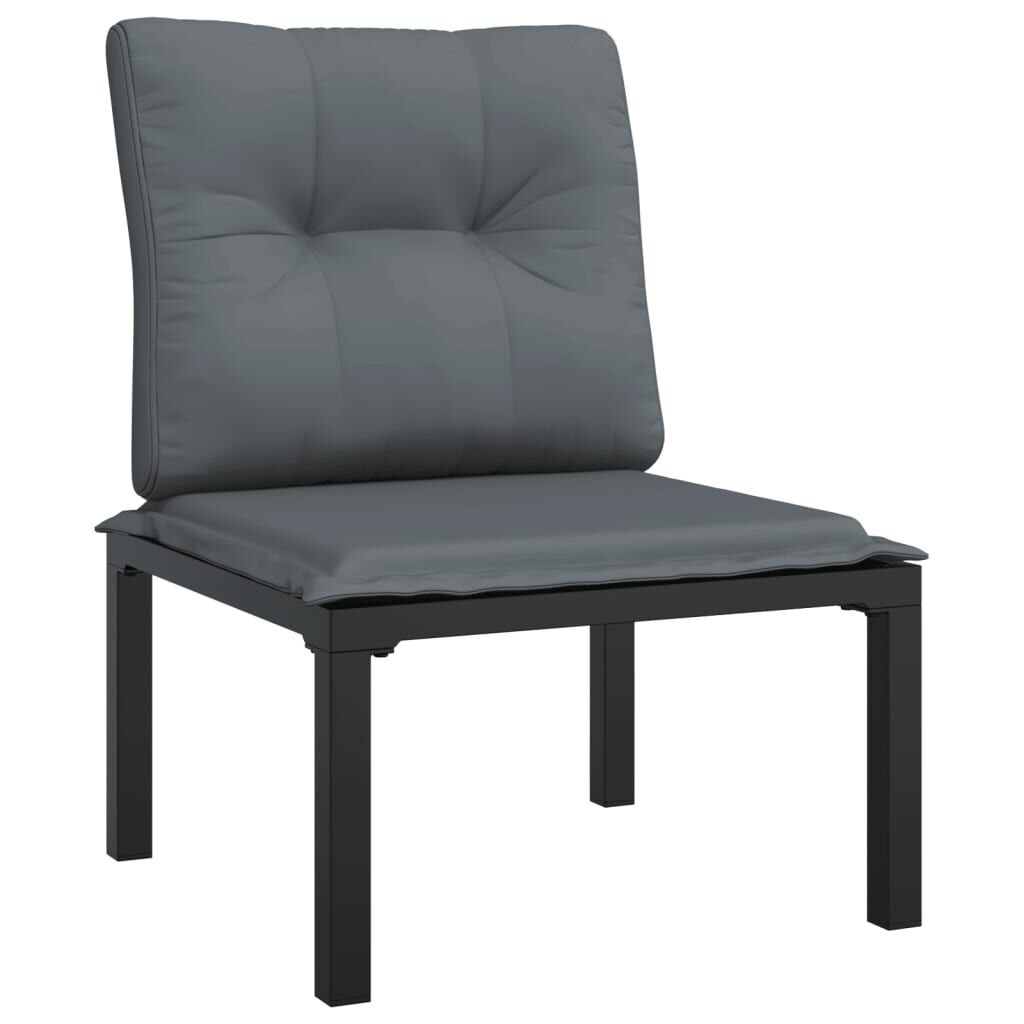 vidaXL Garden Lounge Set Black and Dark Grey