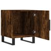 vidaXL Bedside Cabinet Set of 2 Smoked oak Engineered wood, iron