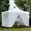 vidaXL Party Tent White 600D Oxford fabric with PVC coating 10x13 ft