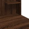 vidaXL Dressing Table Brown oak Engineered wood, glass 37.8x15.7x55.9 in