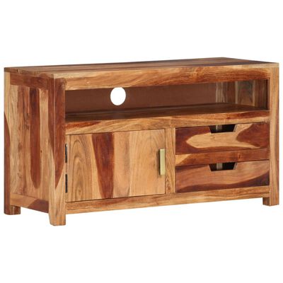 vidaXL TV Cabinet 35.4"x13.6"x19.7" Solid Wood Acacia