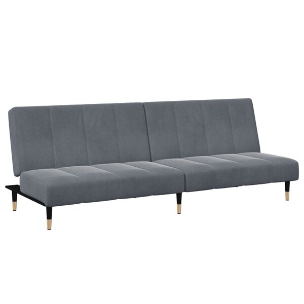 vidaXL Sofa Bed Dark Grey Velvet (100% polyester), wood, metal Compact