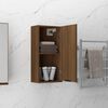 vidaXL Bathroom Cabinet Brown Oak Engineered wood Medium Wall mounting