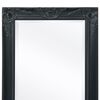 vidaXL Wall Mirror Black Wood, Glass, Engineered Wood 39.4 x 19.7 in