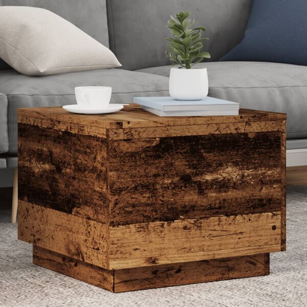 vidaXL Coffee Table Old wood Engineered wood 19.7x19.7x15.7 in