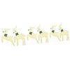vidaXL LED Reindeers 6 pcs Gold fabric