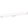 vidaXL Wall Shelf Set of 2 White MDF 45.3 x 3.5 x 1.2 in Wall mounting