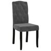 vidaXL Dining Chairs 4 pcs Dark Gray Velvet