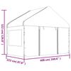 vidaXL Gazebo with Roof White 58.5'x13.4'x10.6' Polyethylene