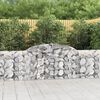 vidaXL Gabion Basket Set of 10 Silver Galvanized Iron Extra Large