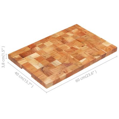 vidaXL Chopping Board 23.6"x15.7"x1.5" Solid Acacia Wood