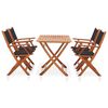 vidaXL Outdoor Dining Set Black Solid eucalyptus wood, textilene Medium
