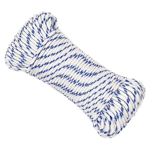 vidaXL Boat Rope White 0.16 " 164.0 ' Polypropylene