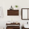 vidaXL Bathroom Wall Cabinet Brown Oak Engineered Wood 23.6 in