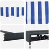 vidaXL Retractable Awning Blue and White