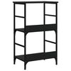 vidaXL Bookshelf Black Engineered wood 19.7x13.0x32.3 in Bookshelf