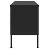vidaXL TV Cabinet Black Steel 41.3 x 13.8 x 19.7 in Levelers