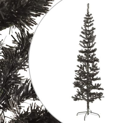 vidaXL Slim Christmas Tree Black 70.9"