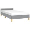 vidaXL Bed Frame With Headboard Light grey