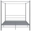 vidaXL Bed Frame Gray Powder-coated metal