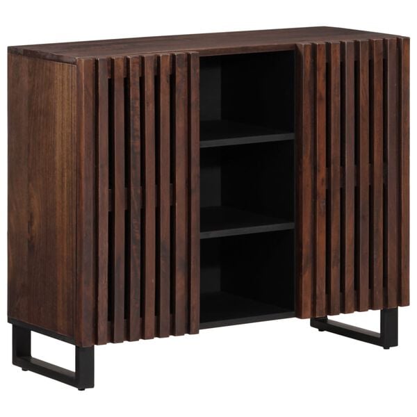 vidaXL Sideboard Brown Solid Mango Wood 35.4 x 13.4 x 29.5 in Sideboard