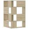 vidaXL Corner Bookcase Sonoma oak Engineered wood 4-Tier Corner Bookcase