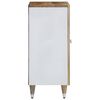 vidaXL Sideboard Mango Natural with White Paint Solid Mango Wood Medium