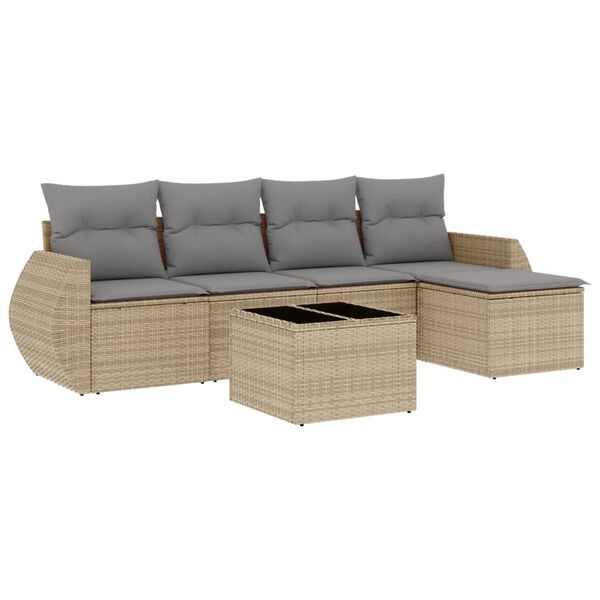 vidaXL Garden Sofa Set Beige
