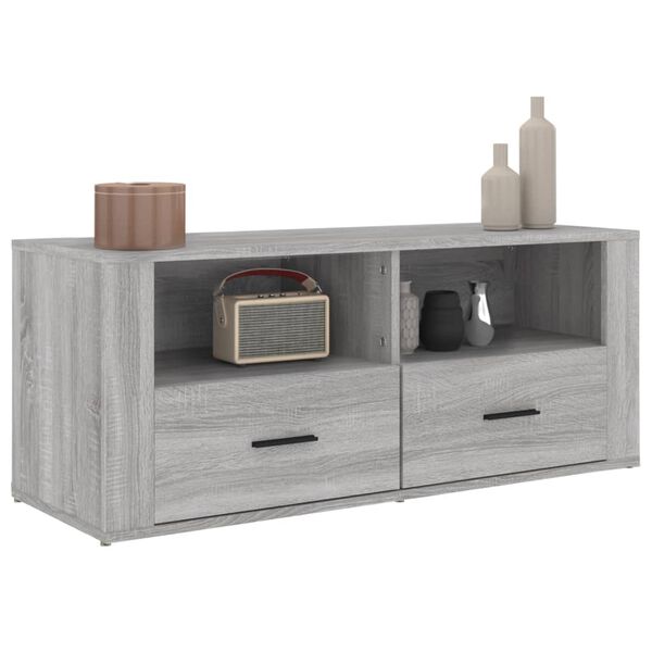 vidaXL TV Cabinet Grey Sonoma Engineered Wood Medium TV Cabinet