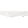 vidaXL Garden Planter White Solid pinewood Large Decorative Inlays