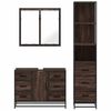 vidaXL Bathroom Furniture Set Brown Oak Engineered Wood, Metal Large