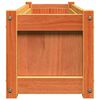 vidaXL Garden Planter Wax brown Solid pine wood 35.4 x 12.2 x 12.2 in