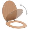 vidaXL WC Toilet Seats 2 pcs with Lids MDF Bamboo Design (2x143927)
