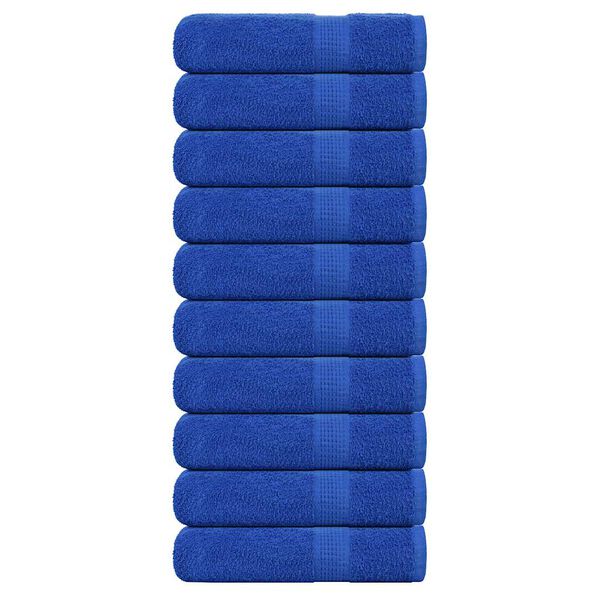 vidaXL Bath Towel Set of 10 Blue 100% Cotton 39.4 x 59.1 in.